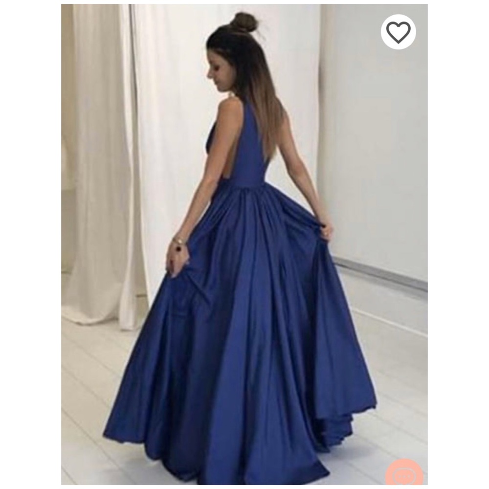 A-Line/princess Evening Dress in baby blue - Picture 2 of 6